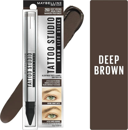 Maybelline Tattoo Studio Eyebrow Lift Stick Colour in 260 Deep Brown - Image 3