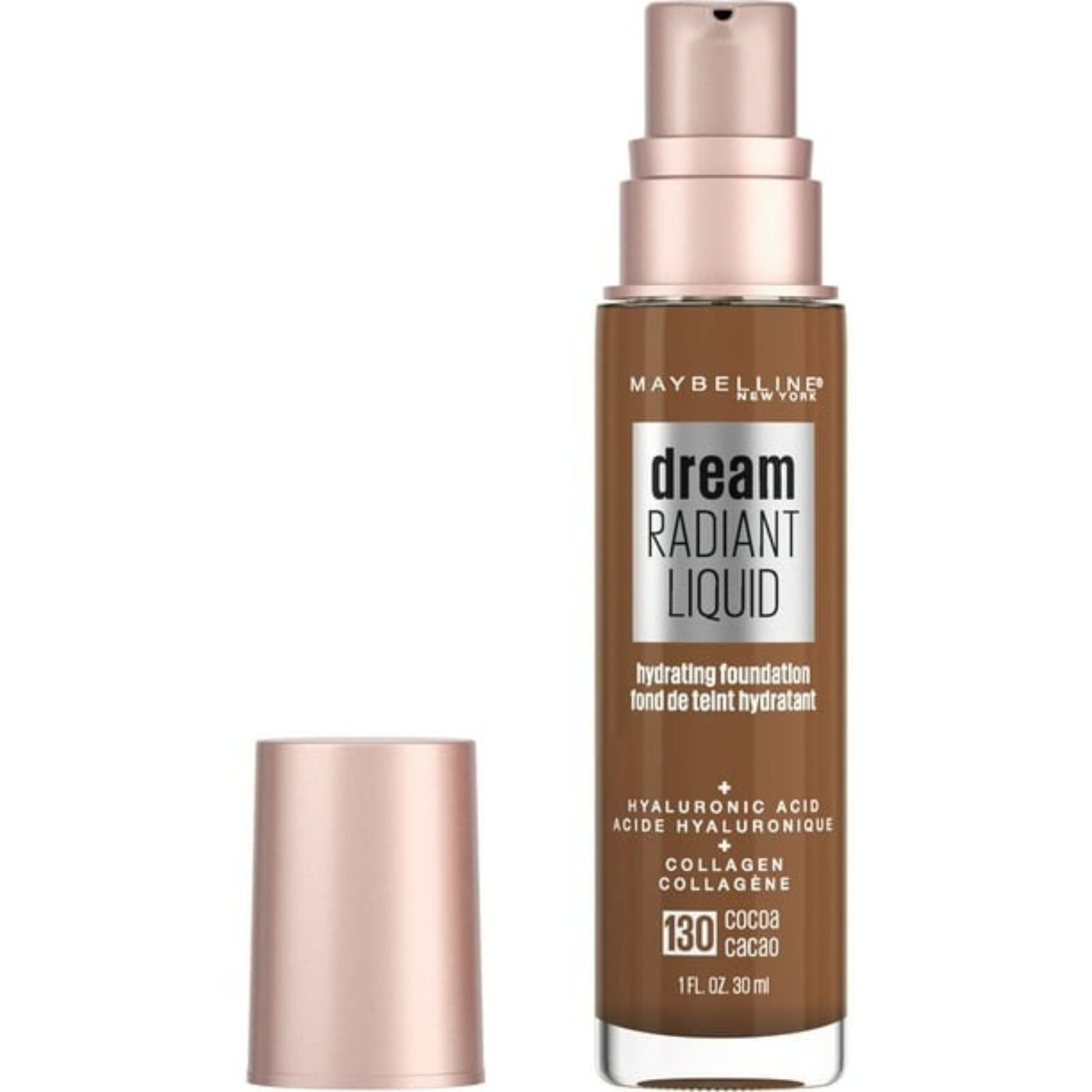 Maybelline Dream Radiant Liquid Foundation Makeup, 130 Cocoa, 1 fl oz - Image 4