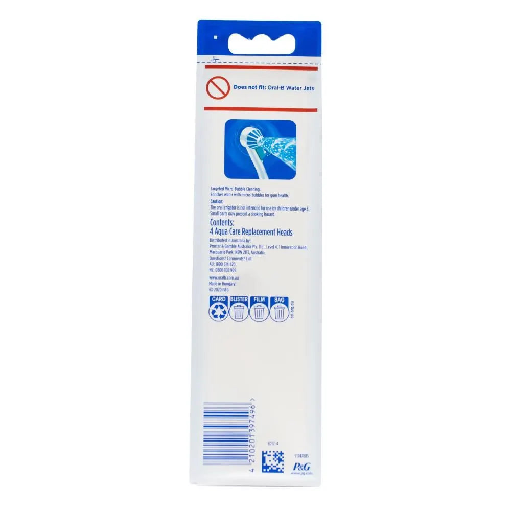 4pc Oral B Replacement Jets For Oral B Irrigators Aqua Care (1 Pack) - Image 3