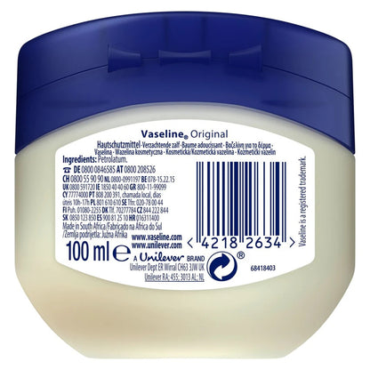 Vaseline 100mL Original Pure Petroleum Jelly Dermatological Tested - Image 3