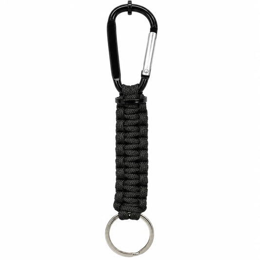 Paracord Keychain w/ Key Ring & Carabiner Clip Cable Holder