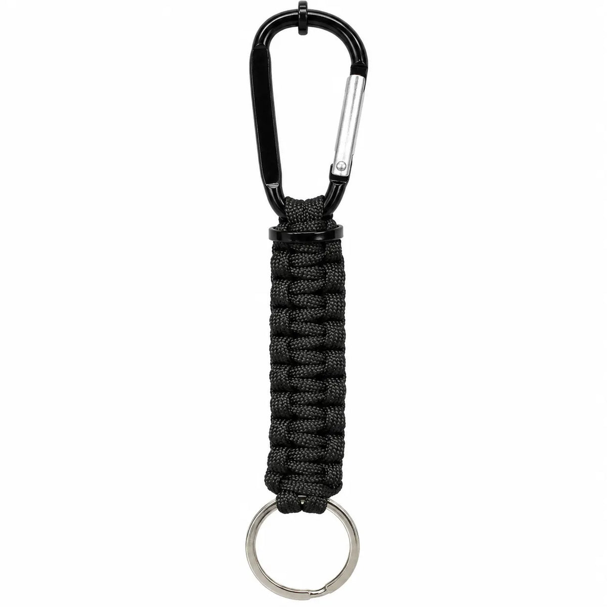 Paracord Keychain w/ Key Ring & Carabiner Clip Cable Holder - Image 2