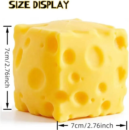 7cm Cheese Squishy Fidget Block Squeezy Stress Relief Sensory Toy Fun - Image 3