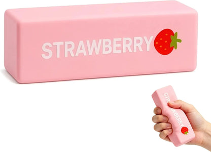 13cm Strawberry Scented Squishy Fidget Block Squeezy Stress Relief Sensory Toy Fun Berry Fruit - Image 2