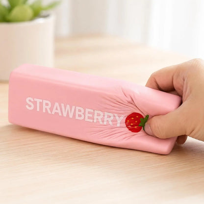 13cm Strawberry Scented Squishy Fidget Block Squeezy Stress Relief Sensory Toy Fun Berry Fruit - Image 4