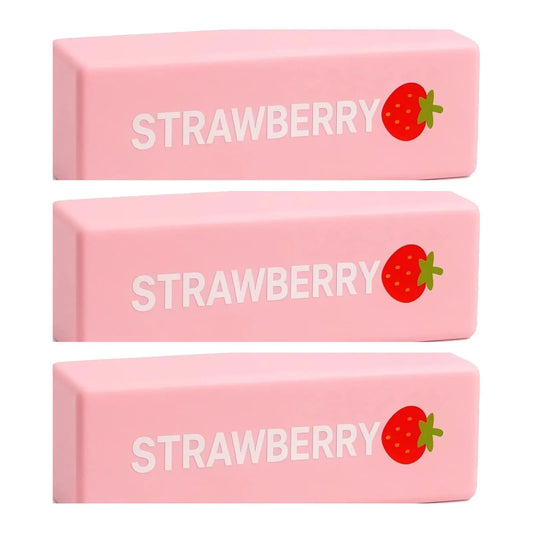 3pc Set 13cm Strawberry Scented Squishy Fidget Blocks Squeezy Stress Relief Sensory Toys