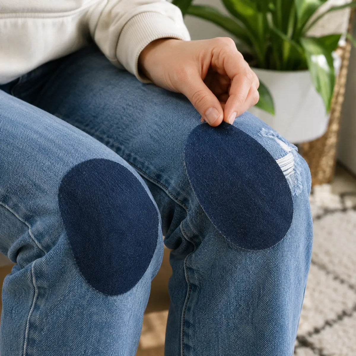 Denim Repair Iron-On Patches 2-Pack for Mending and Sewing - Image 3