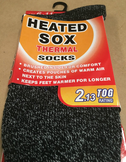 4 Pairs Mens THERMAL HEATED SOCKS Warm Winter Comfort Mens Work Sox Ski BULK - 6-11 UK - Image 5