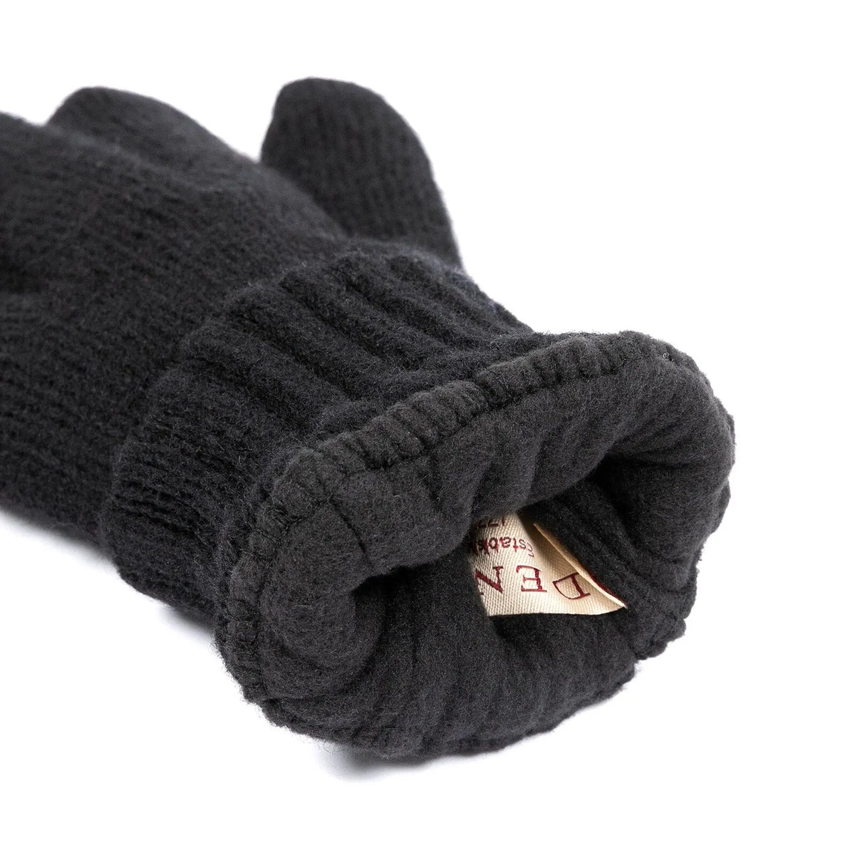 DENTS 3M Thinsulate Mens Wool Knit Gloves With Rib Cuff Warm Winter - Black - Image 6