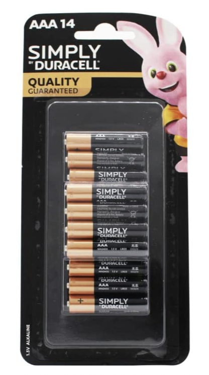 Duracell AAA Simply Batteries 1.5 Volts Alkaline Battery- 1 Pack of 14 - Image 2