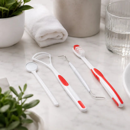 4pcs Oral Care Kit Dental Care Kit Teeth Hygiene Tool set w/ Toothbrush & more - Image 3
