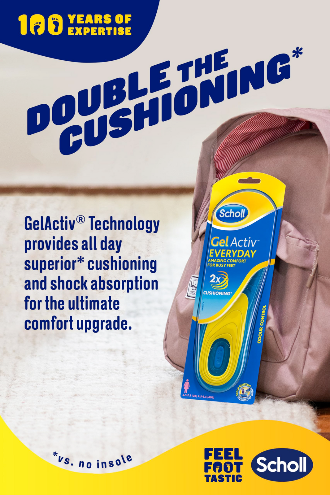 Scholl Gel Activ Insoles Everyday Women with Odour Control - One Size - Image 5