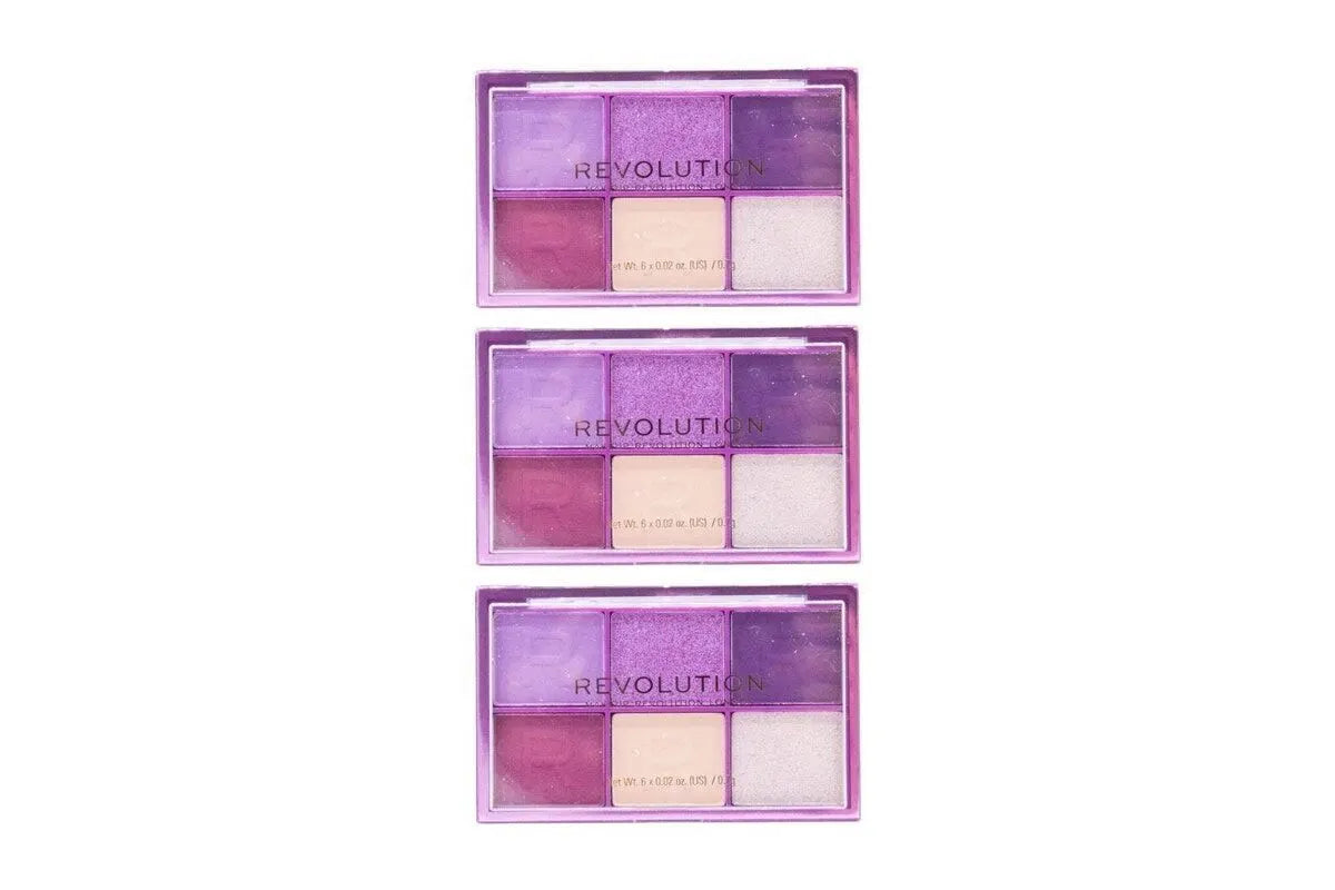 3x Revolution Mini Shadow Palette Mini Colour Reloaded Eye Shadow - Purple Please - Image 2