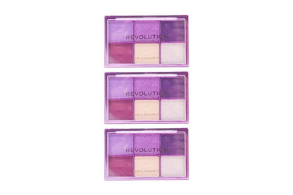 3x Revolution Mini Shadow Palette Mini Colour Reloaded Eye Shadow - Purple Please - Image 2