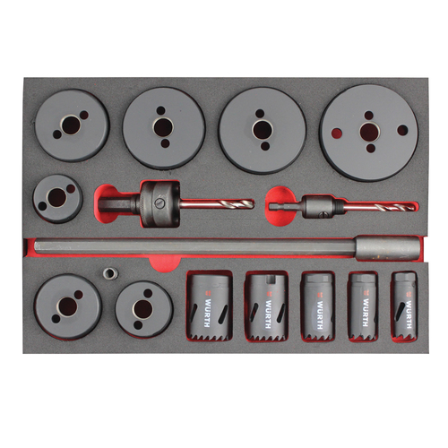 16pcs Wurth Cylinder Hole Saw Assortment Kit HSCO8 SYSKO 19–76 MM - Image 3