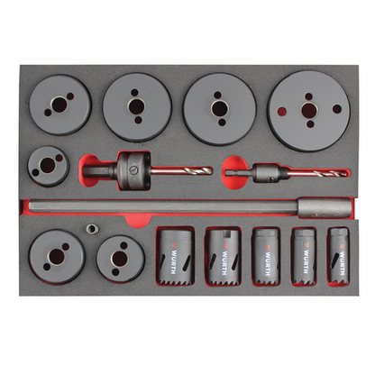 16pcs Wurth Cylinder Hole Saw Assortment Kit HSCO8 SYSKO 19–76 MM - Image 3