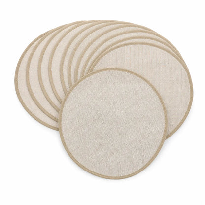 10x Reusable Cotton Steamer Cloth Mat Round 22cm - Image 2