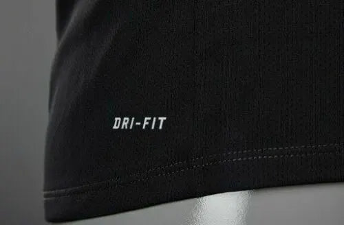 Nike Womens Dri-Fit Running Gym T-Shirt Top Short Sleeve - Black - Image 6