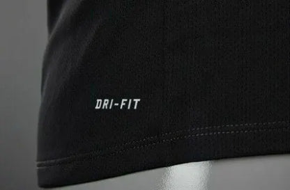 Nike Womens Dri-Fit Running Gym T-Shirt Top Short Sleeve - Black - Image 6