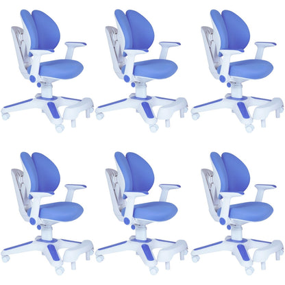 Ergonomic Children Kids Study Chair Set of 6 Height Adjustable - Blue - Image 2
