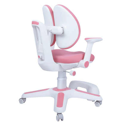 2x Ergonomic Children Kids Study Chairs Height Adjustable - Pink - Image 8