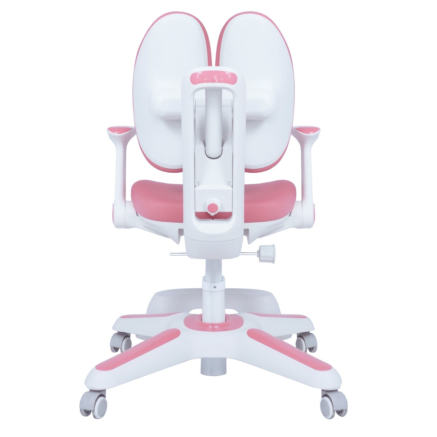 2x Ergonomic Children Kids Study Chairs Height Adjustable - Pink - Image 9