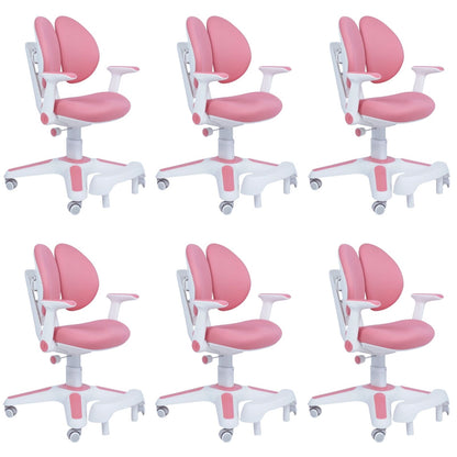 6x Ergonomic Children Kids Study Chairs Height Adjustable - Pink - Image 2