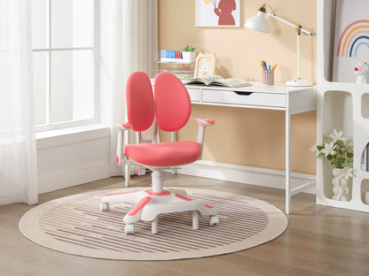 6x Ergonomic Children Kids Study Chairs Height Adjustable - Pink - Image 3