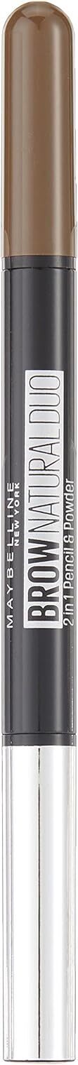 3x Maybelline New York Natural Eye Brow Duo 2 in 1 Pencil & Powder - Deep Brown - Image 4