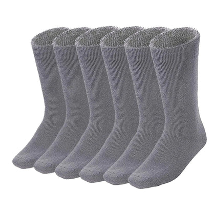 6 Pairs BAMBOO SOCKS Mens Heavy Duty Premium Thick Work Socks Cushion BULK - Charcoal Grey - Image 2