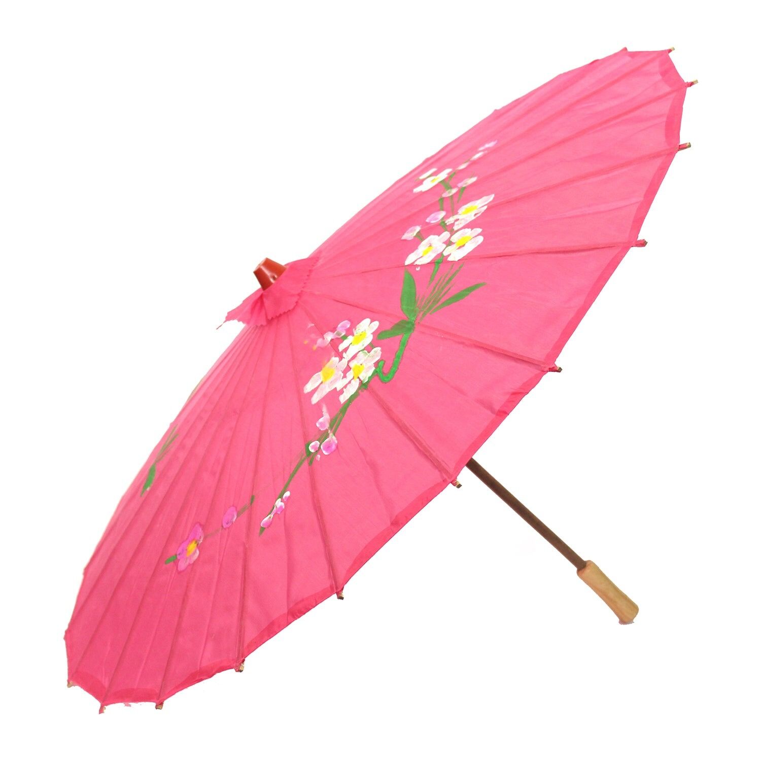 6x PARASOL UMBRELLA Chinese Japanese Bamboo Flower Pattern 80cm Large BULK - Assorted Colour Pack - Image 6
