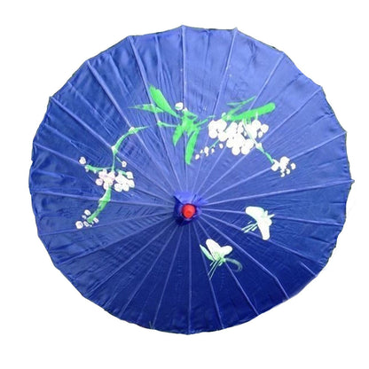 6x PARASOL UMBRELLA Chinese Japanese Bamboo Flower Pattern 80cm Large BULK - Blue - Image 4