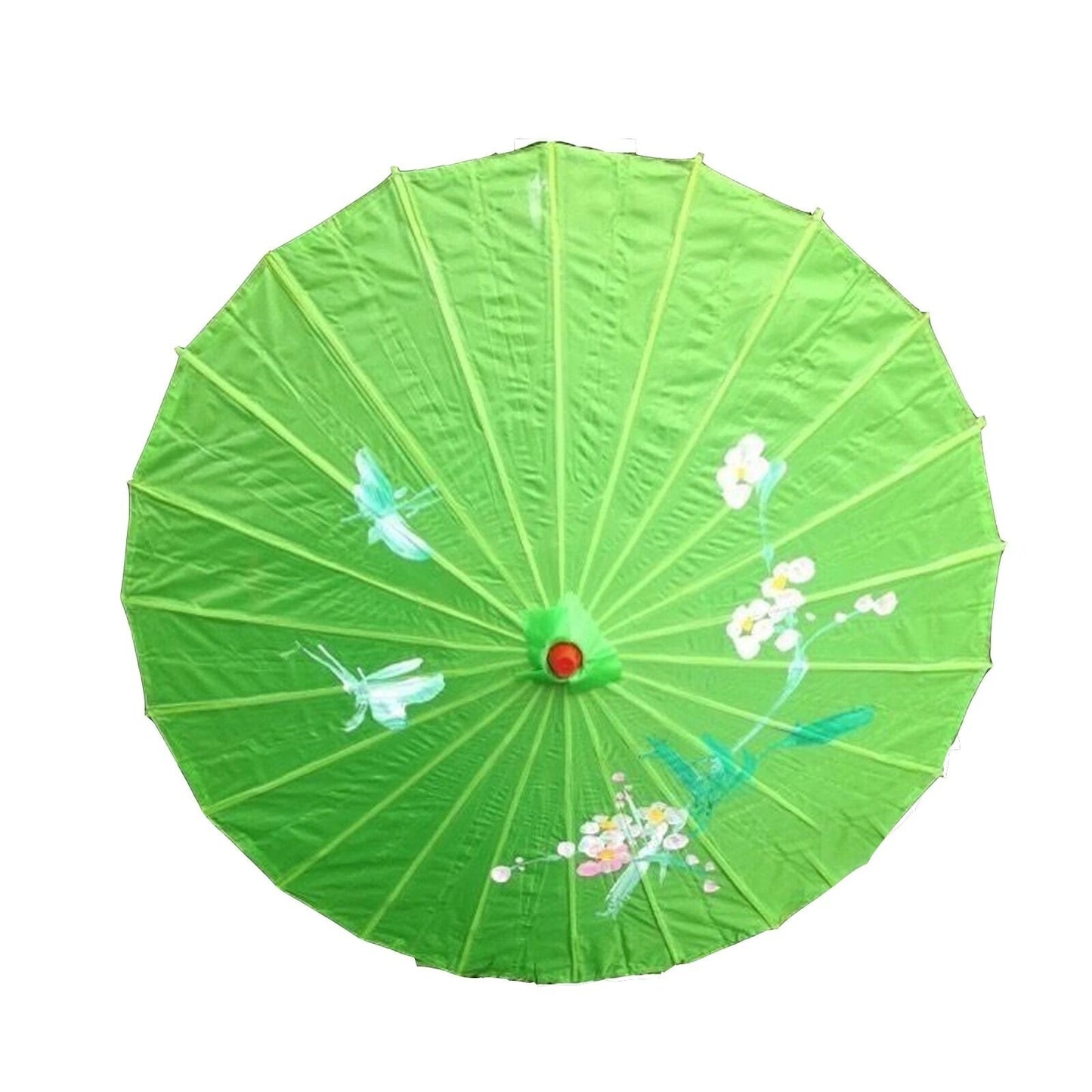 6x PARASOL UMBRELLA Chinese Japanese Bamboo Flower Pattern 80cm Large BULK - Light Green - Image 4