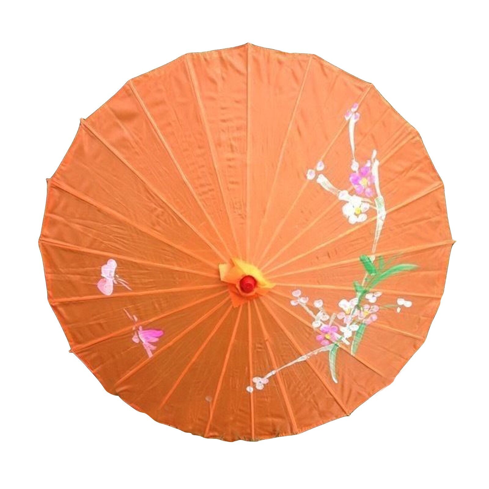 6x PARASOL UMBRELLA Chinese Japanese Bamboo Flower Pattern 80cm Large BULK - Orange - Image 5