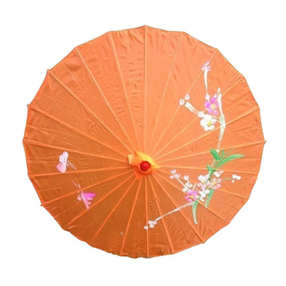 6x PARASOL UMBRELLA Chinese Japanese Bamboo Flower Pattern 80cm Large BULK - Orange - Image 5