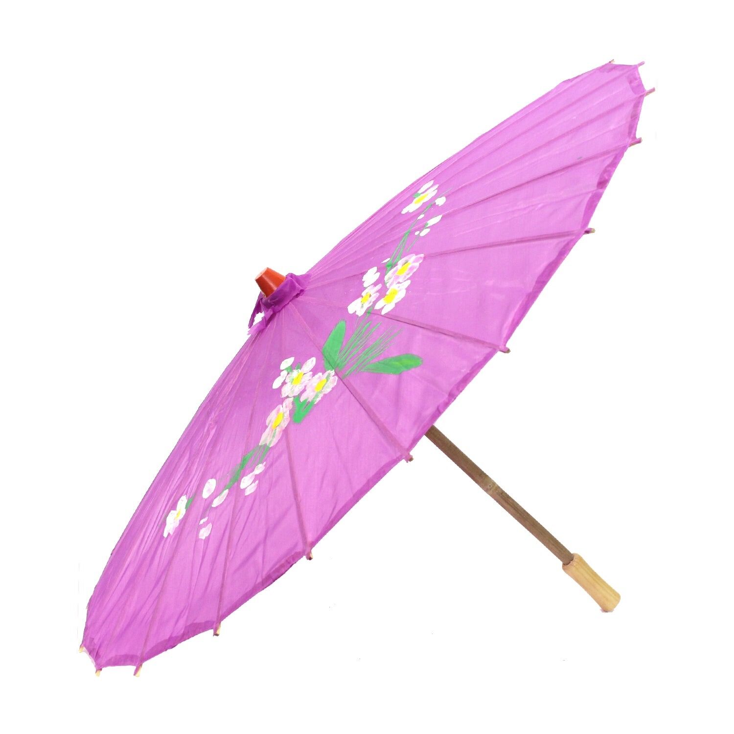 6x PARASOL UMBRELLA Chinese Japanese Bamboo Flower Pattern 80cm Large BULK - Purple - Image 3