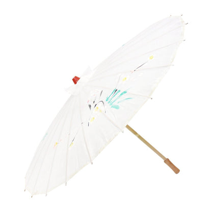 6x PARASOL UMBRELLA Chinese Japanese Bamboo Flower Pattern 80cm Large BULK - White - Image 3