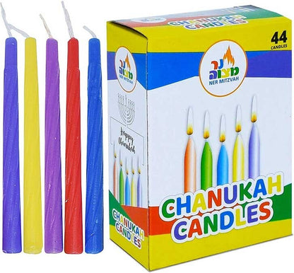 Ner Mitzvah Multi Color Standard Chanukah Candles Hannukah - 1 Pack of 44pcs - Image 2