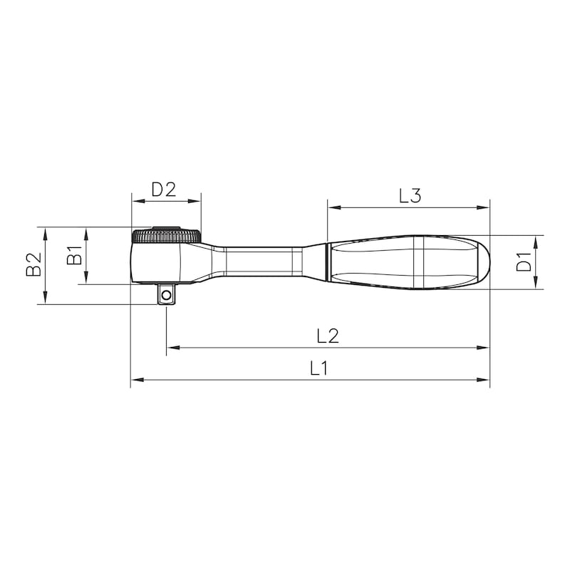 Wurth 1/4" Reversible Ratchet Wrench 360 Degree Twist Handle Chrome Vanadium 135mm - Image 9