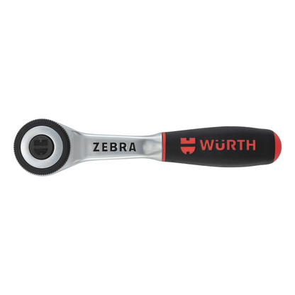 Wurth 3/8" Reversible Ratchet Wrench 360° Twist Handle Chrome Vanadium 175mm DIN 3122 - Image 3