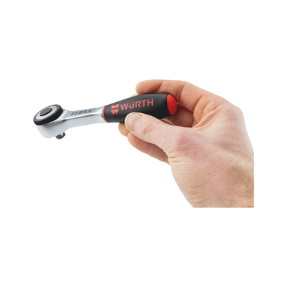 Wurth 3/8" Reversible Ratchet Wrench 360° Twist Handle Chrome Vanadium 175mm DIN 3122 - Image 7