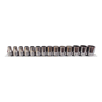 14pcs 1/2" Drive Multi Wrench Socket Set 10–24mm Chrome Vanadium Metric Imperial