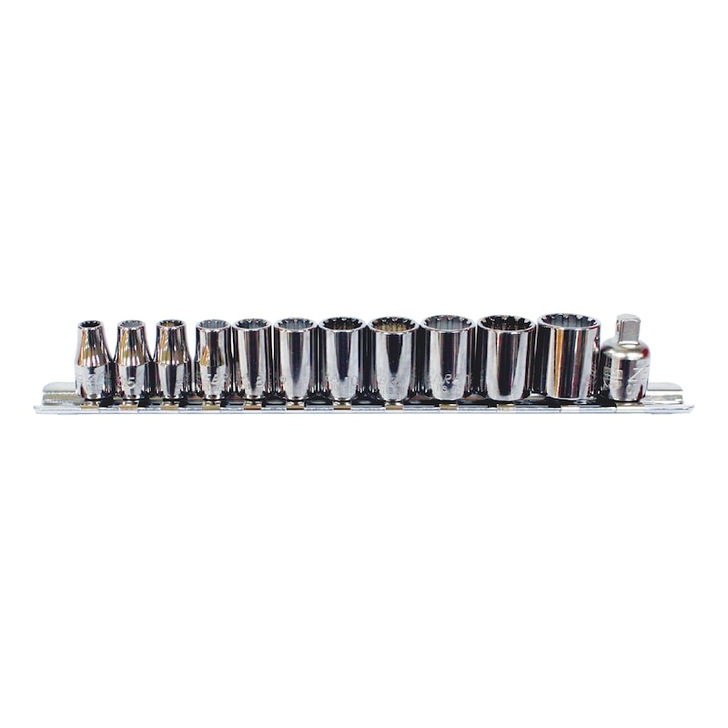 Wurth 1/4" 12pc Multi-Socket Wrench Set Chrome Metric/Imperial TX Bi-Hex Square - Image 2