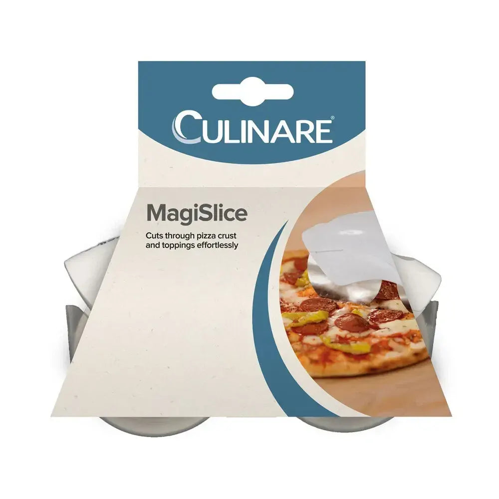 Culinare Magislice 23.5cm Double Wheel Pizza Pie Cutter Slicer Roller - White - Image 3