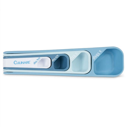4pc Set Culinare 16cm Plastic Measuring Spoons Set Kitchen Baking - Blue - Image 4