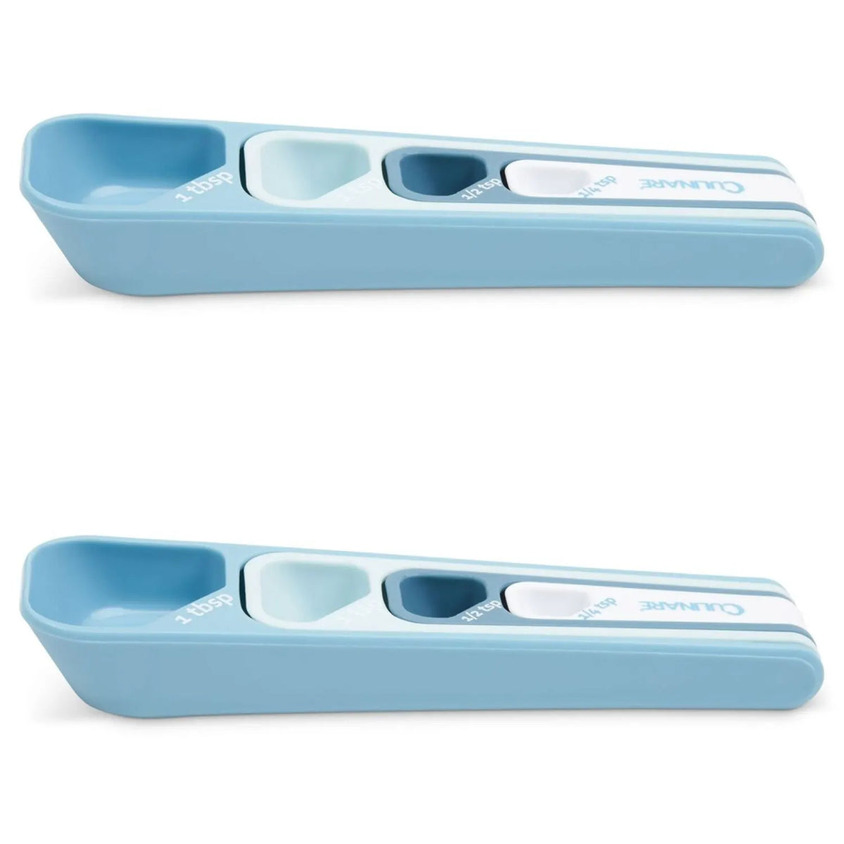 4pc Set Culinare 16cm Plastic Measuring Spoons Set Kitchen Baking - Blue - Image 5