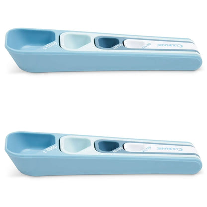 4pc Set Culinare 16cm Plastic Measuring Spoons Set Kitchen Baking - Blue - Image 5