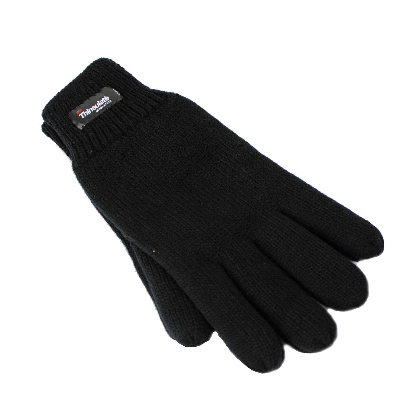 Dents 3M THINSULATE Gloves Snow Ski Knitted Polar Fleece Thermal Plain Winter - Black - Image 2
