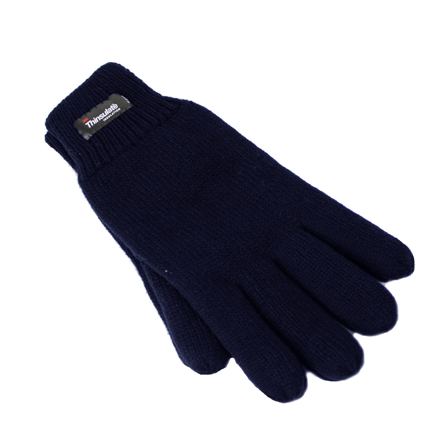 Dents 3M THINSULATE Gloves Snow Ski Knitted Polar Fleece Thermal Plain Winter - Navy - Image 2