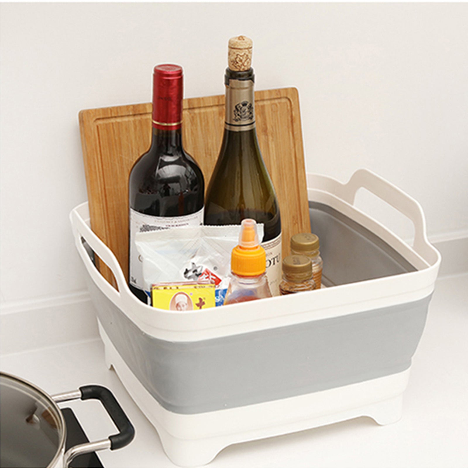 10x Collapsible Strainer Foldable Fruit Veggies Wash Colander Storage Basket - Image 4